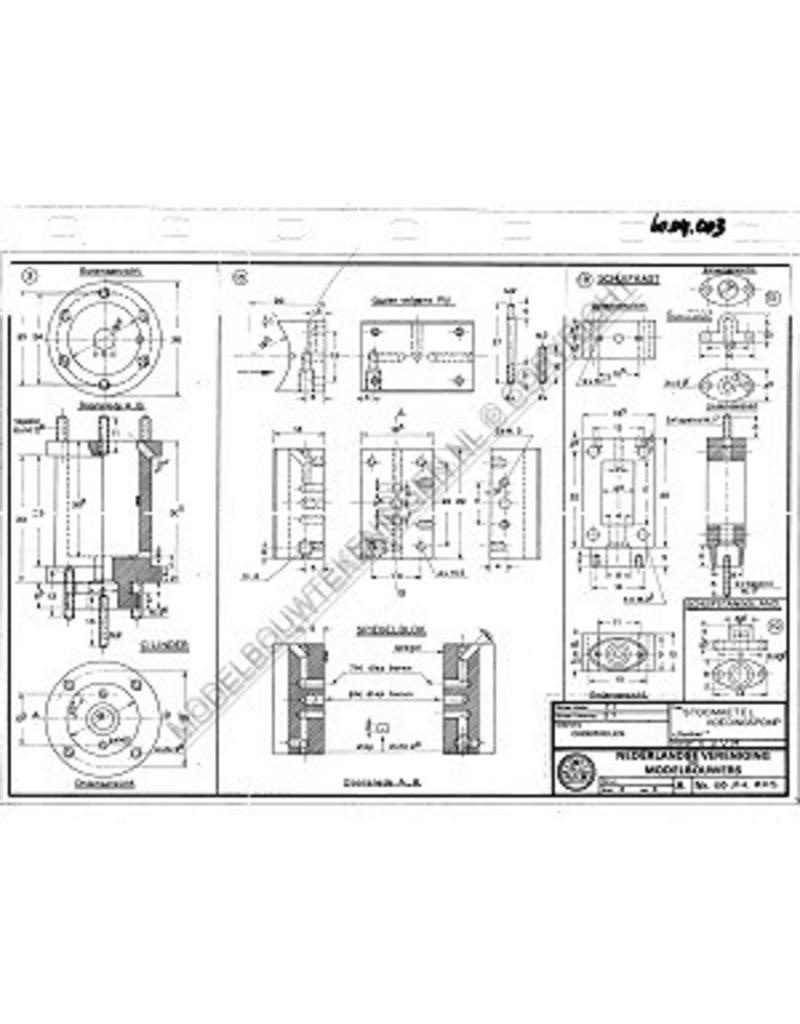 MBT Stoomketel voedingspomp met sleufkruishoofd - Bouwtekening Schaal 1 : N/A (60.04.003)