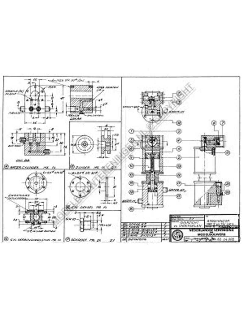 MBT Stoomvoedingpomp voor 5" en 7,5" locomotieven - Bouwtekening Schaal 1 : N/A (60.04.008)