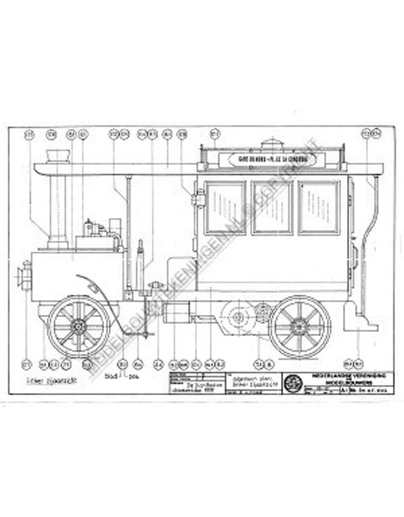 MBT De Dion Bouton Dampfomnibus (1898) - Bauzeichnung Maßstab 1 : XX (60.05.002)