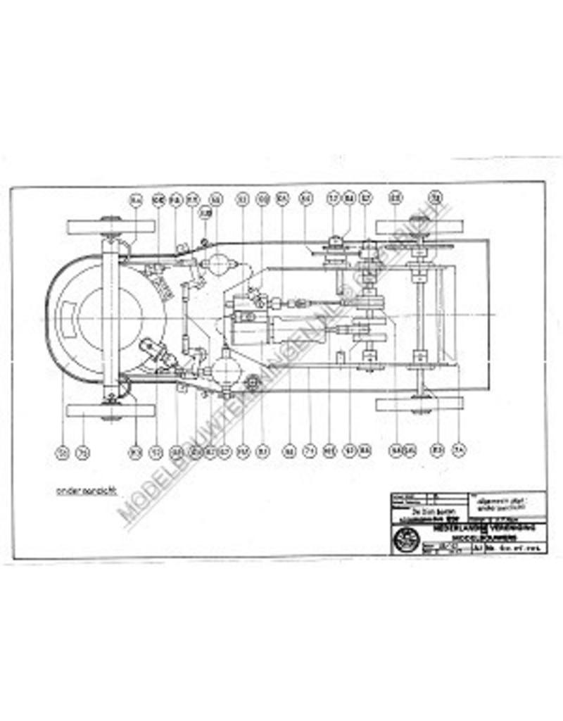 MBT De Dion Bouton stoomomnibus (1898) - Bouwtekening Schaal 1 : XX (60.05.002)