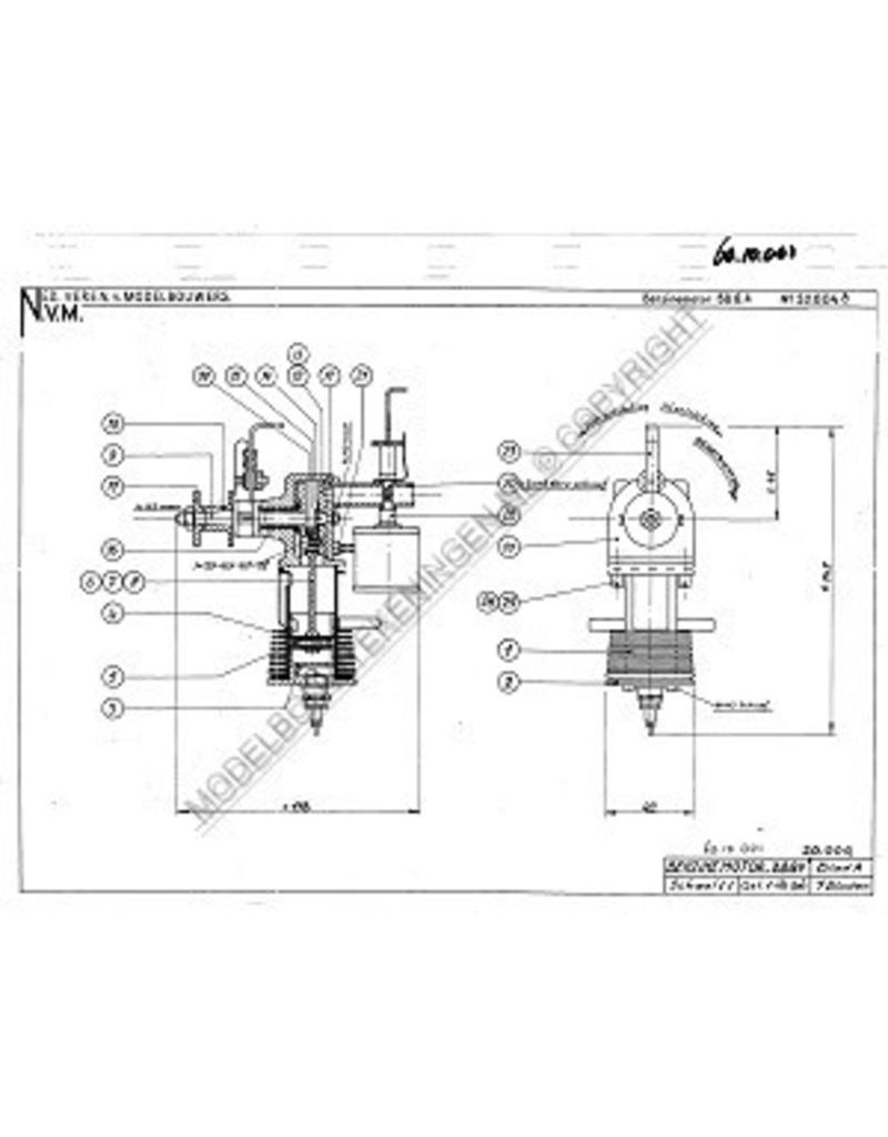 MBT Benzinmotor BB 8,4 - Bauzeichnung Maßstab 1 : N/A (60.10.001)