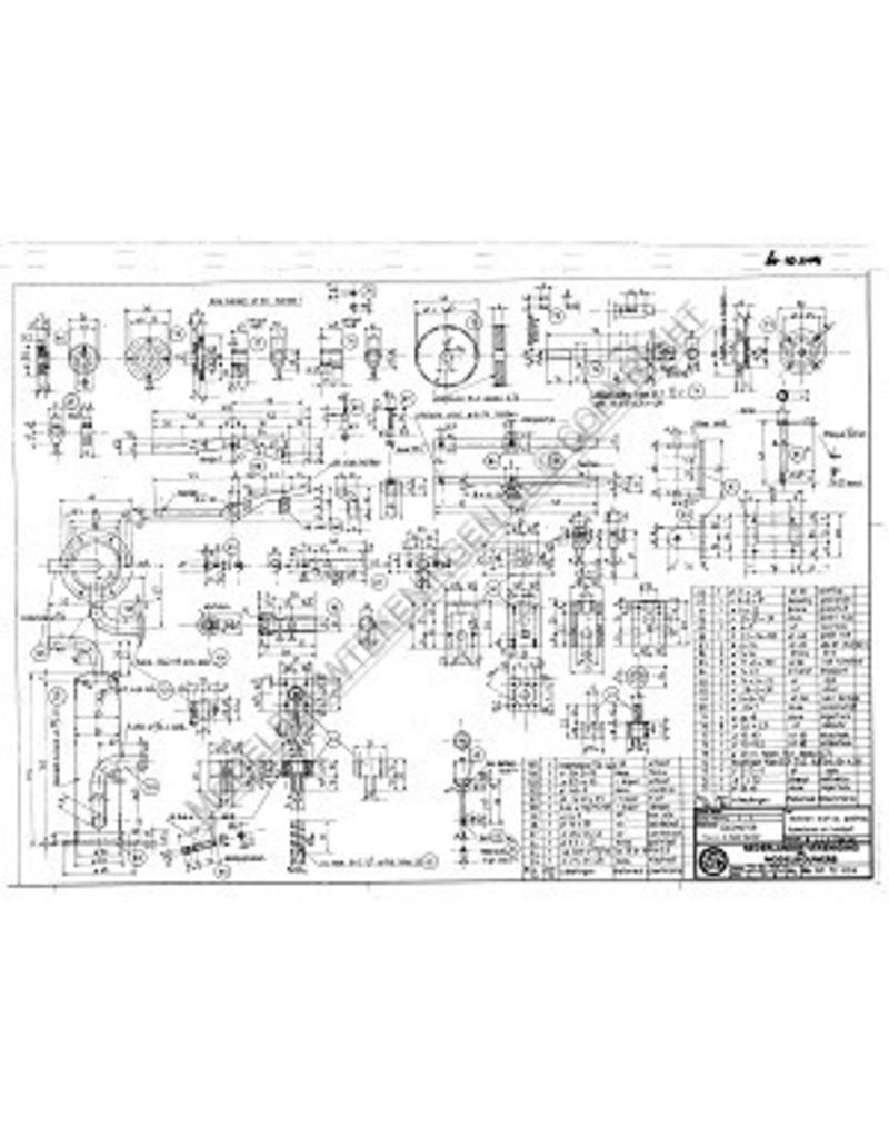 MBT 4-tact gasmotor "Johanna" 14 cc - Bouwtekening Schaal 1 : N/A (60.10.004)