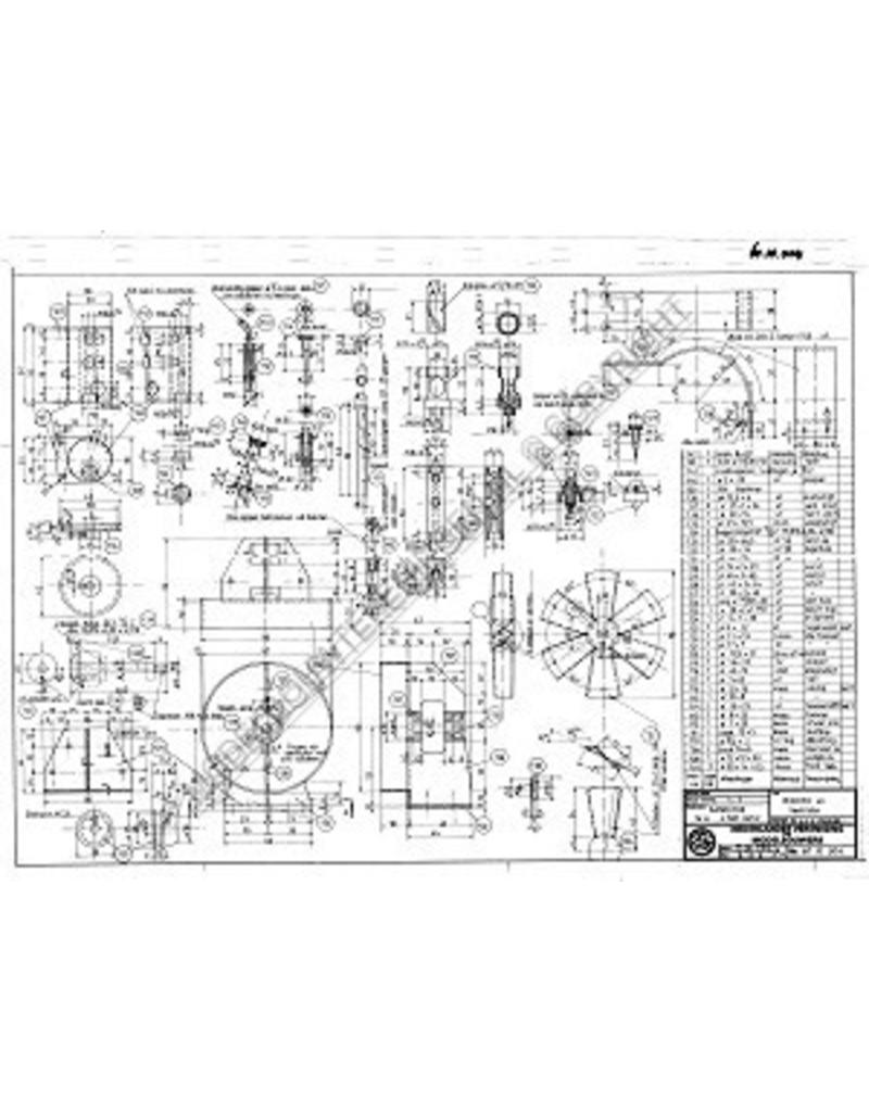 MBT 4-tact gasmotor "Johanna" 14 cc - Bouwtekening Schaal 1 : N/A (60.10.004)