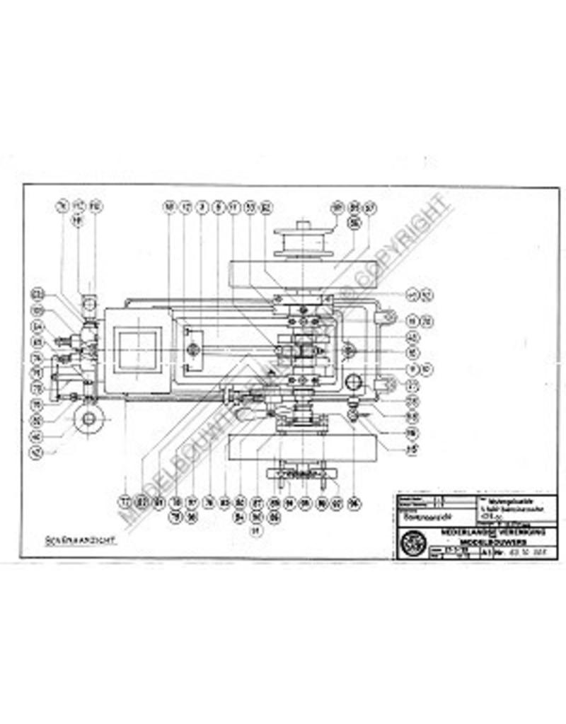 MBT Wassergekühlter 4-Takt-Motor 17,5 ccm frei nach "Lister" - Bauzeichnung Maßstab 1 : N/A (60.10.005)