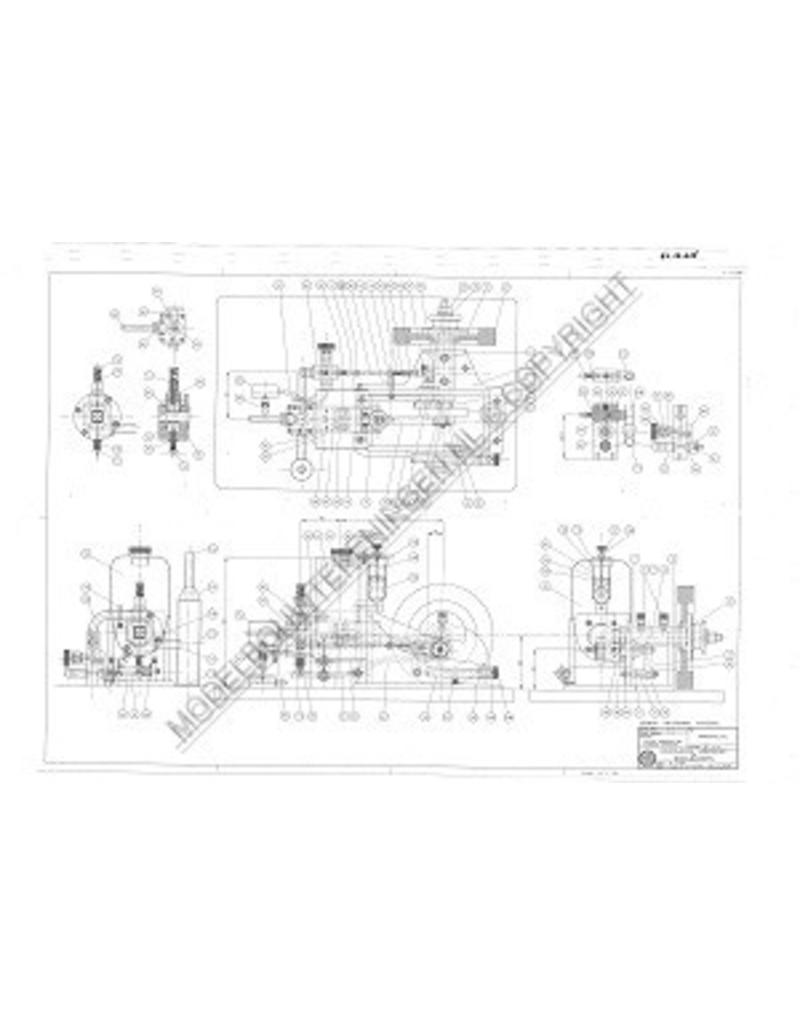 MBT 4-tact gasmotor met gloeibuisontsteking - Bouwtekening Schaal 1 : N/A (60.10.006)
