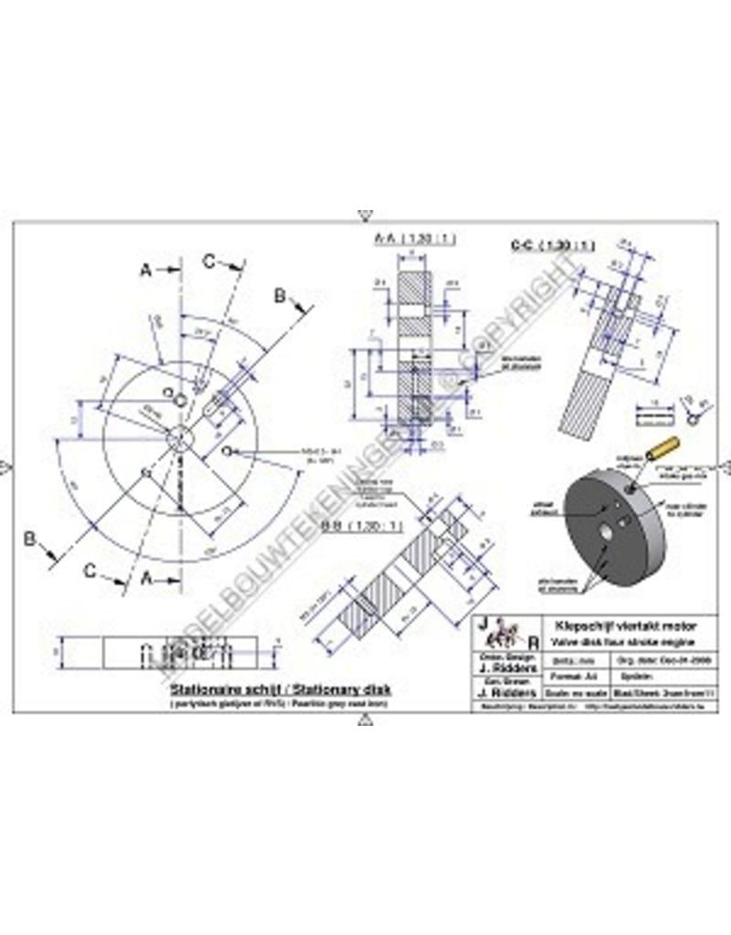 MBT Viertaktmotor met roterende schuiven - Bouwtekening Schaal 1 : N/A (60.10.014)