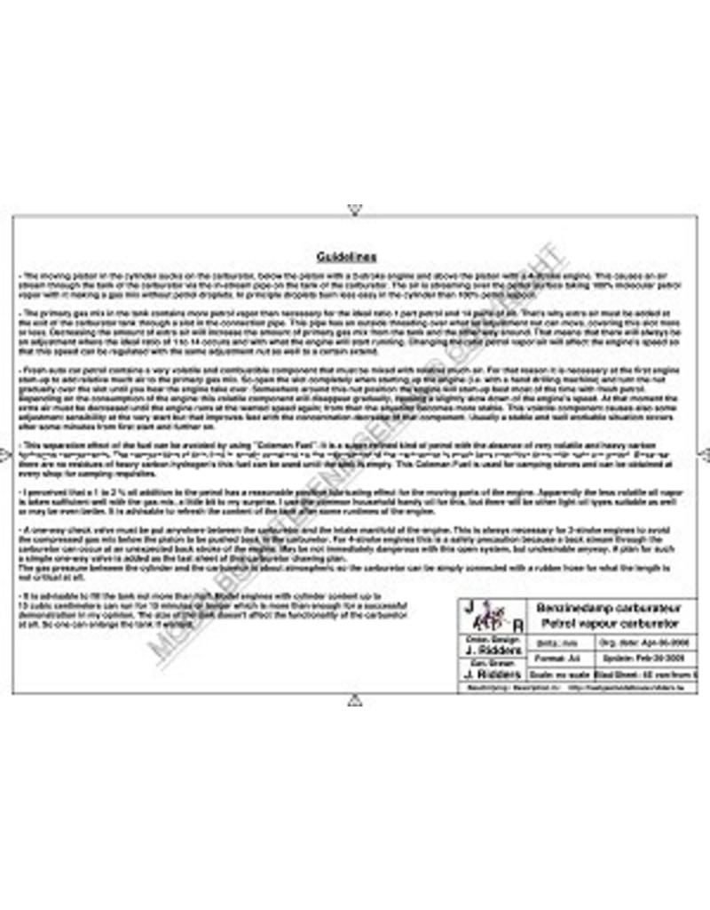 MBT Benzinedampcarburateur - Bouwtekening Schaal 1 : N/A (60.10.015)