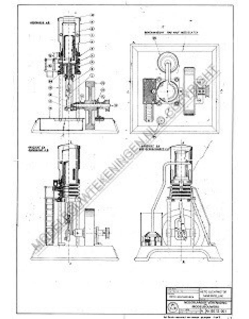 MBT Vertikale heteluchtmotor - Bouwtekening Schaal 1 : N/A (60.12.001)