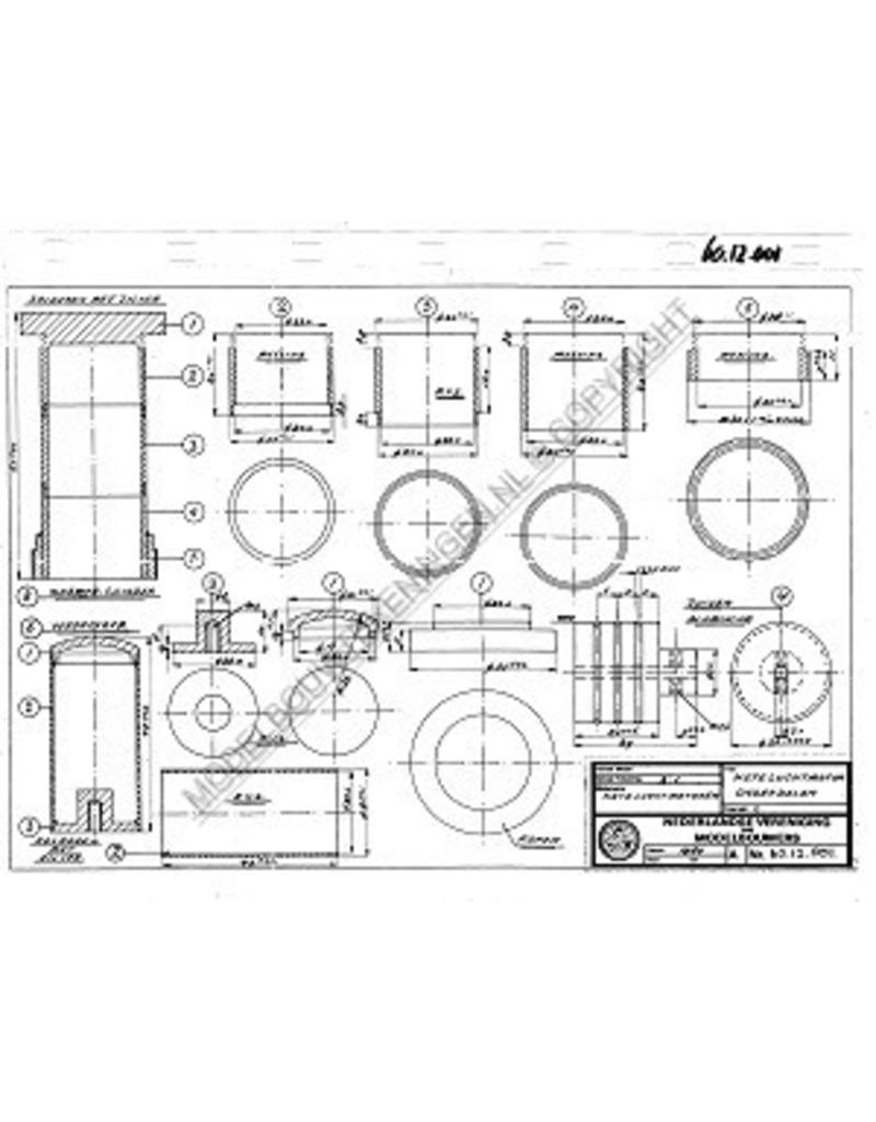 MBT Vertikaler Heißluftmotor - Bauzeichnung Maßstab 1 : N/A (60.12.001)