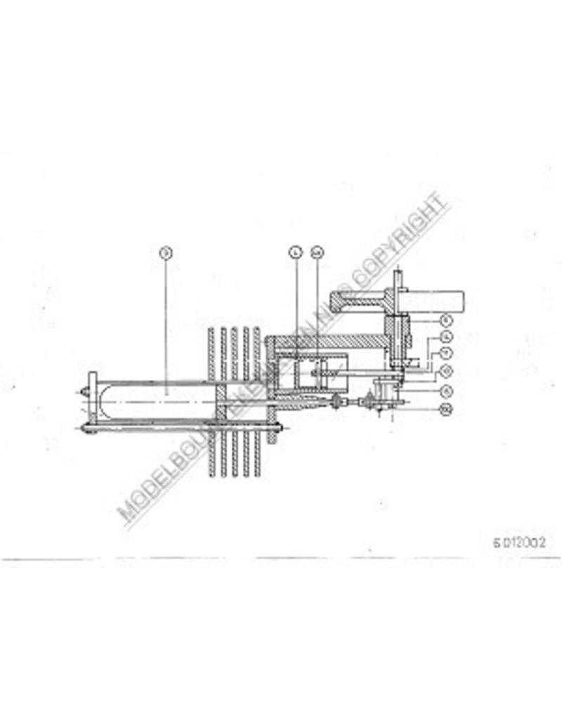 MBT Horizontaler Heißluftmotor - Bauzeichnung Maßstab 1 : N/A (60.12.002)