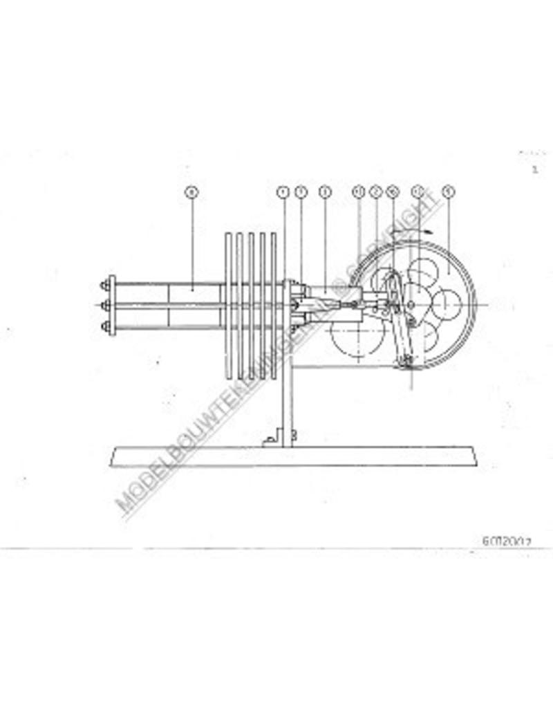 MBT Horizontale heteluchtmotor - Bouwtekening Schaal 1 : N/A (60.12.002)