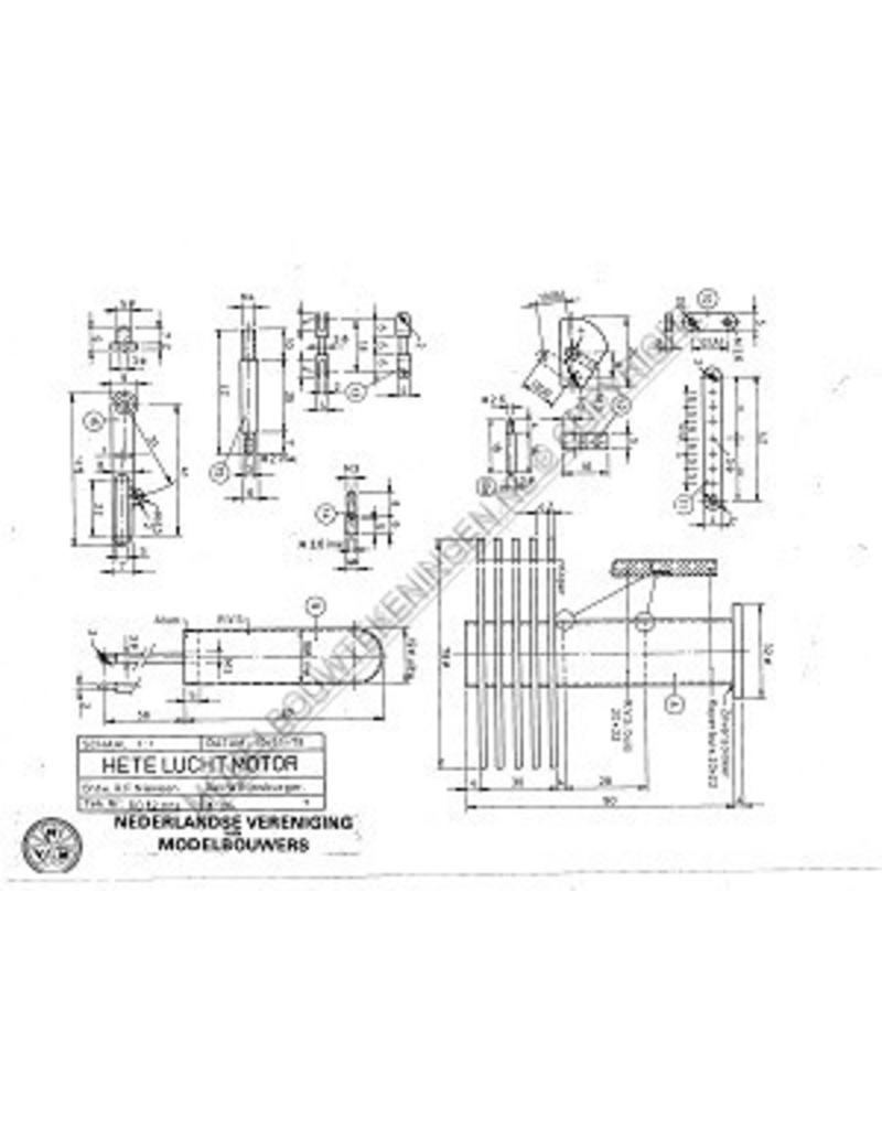MBT Horizontale heteluchtmotor - Bouwtekening Schaal 1 : N/A (60.12.002)