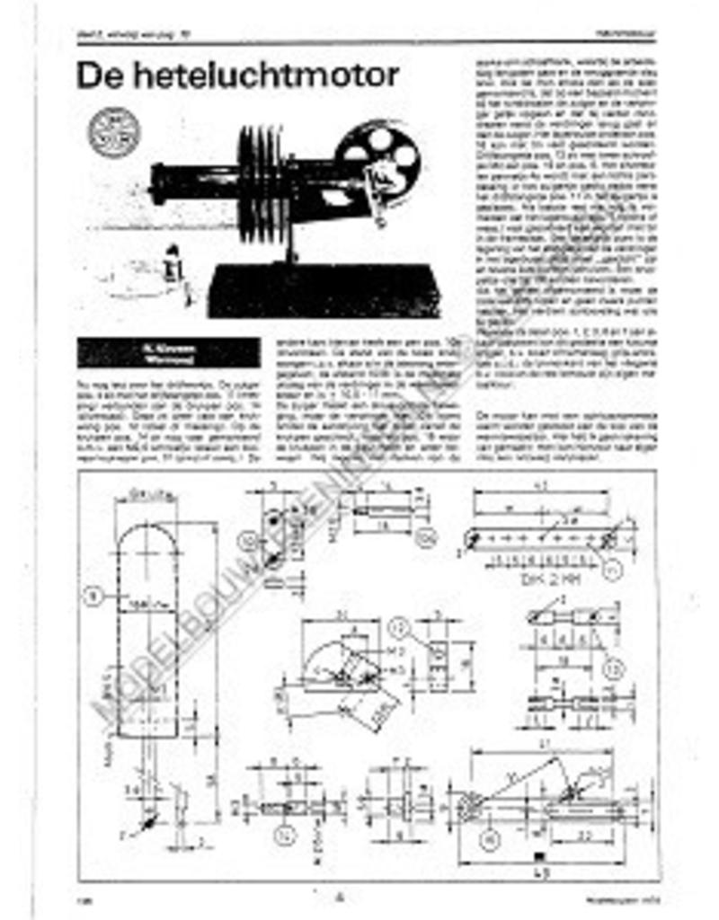 MBT Horizontale heteluchtmotor - Bouwtekening Schaal 1 : N/A (60.12.002)