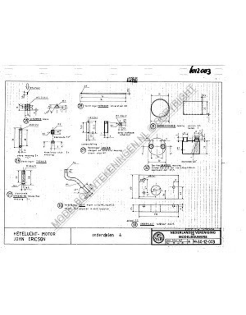 MBT Heteluchtmotor volgens principe John Ericson - Bouwtekening Schaal 1 : N/A (60.12.003)