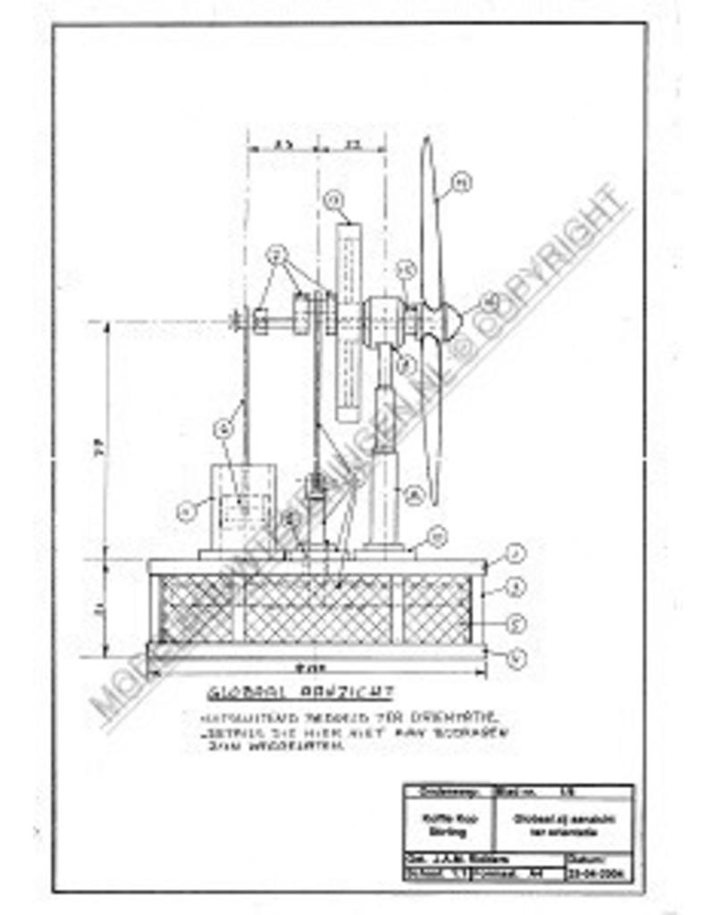 MBT Koffiekop Stirling motor - Bouwtekening Schaal 1 : N/A (60.12.009)