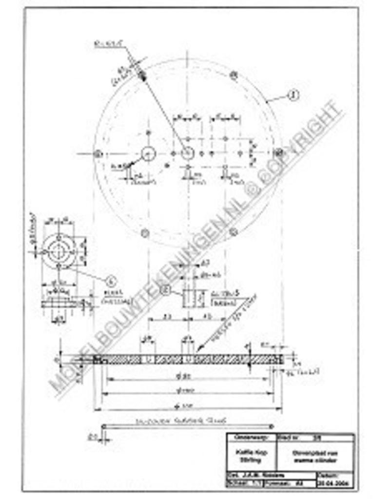 MBT Kaffeetasse Stirlingmotor - Bauzeichnung Maßstab 1 : N/A (60.12.009)