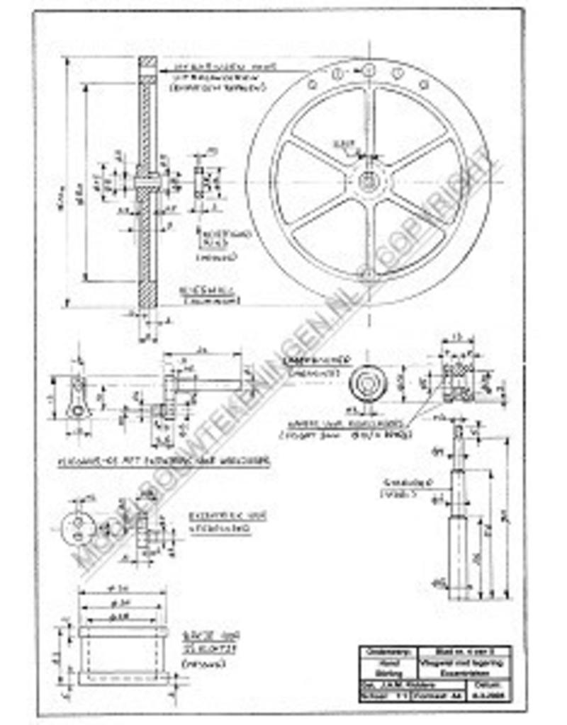 MBT Hand-stirling (lage temperatuur stirling) - Bouwtekening Schaal 1 : N/A (60.12.012)