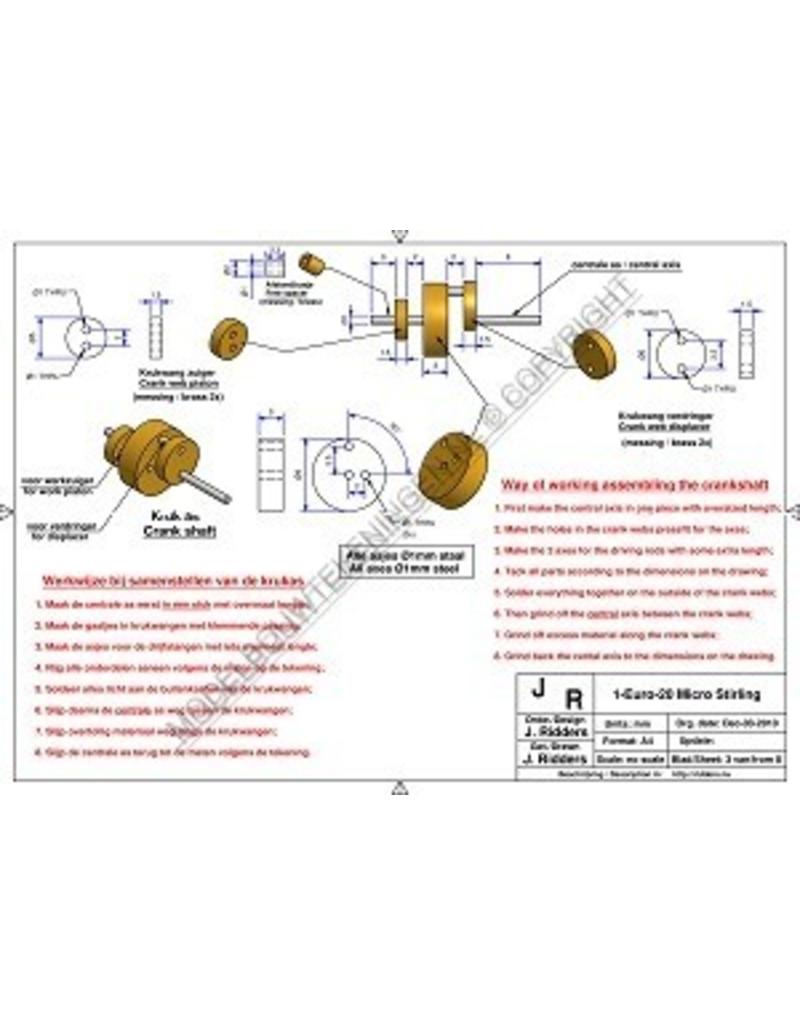 MBT 1-Euro-20 Stirlingmotor - Bouwtekening Schaal 1 : N/A (60.12.021)