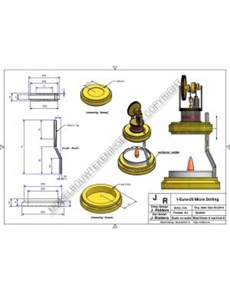 MBT 1-Euro-20 Stirlingmotor - Bauzeichnung Maßstab 1 : N/A (60.12.021)