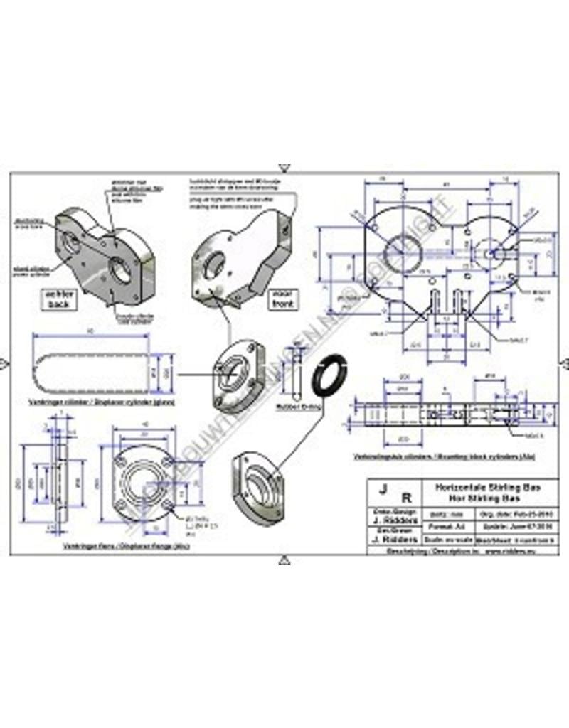 NVM 60.12.024 Horizontale eencilinder Stirlingmotor "Bas"