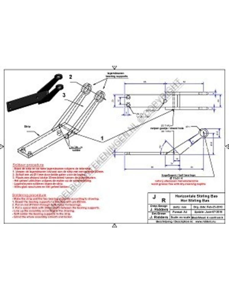 MBT Horizontaler Einzylinder-Stirlingmotor "Bas" - Bauzeichnung Maßstab 1 : XX (60.12.024)