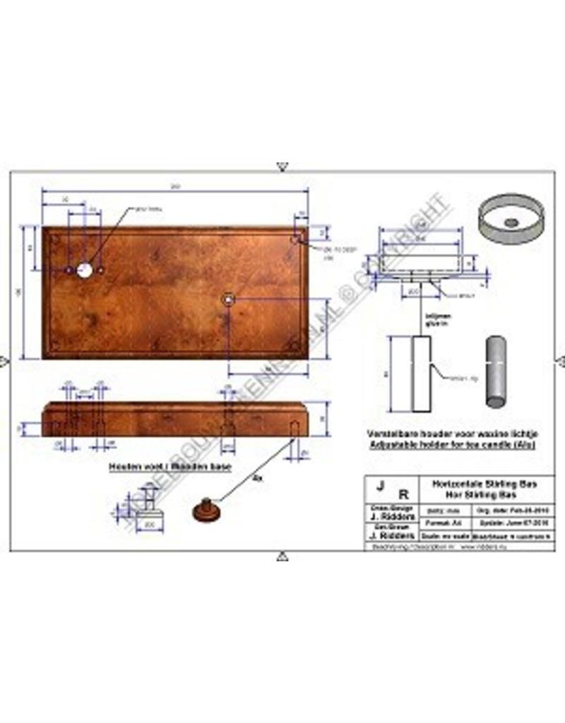 NVM 60.12.024 Horizontale eencilinder Stirlingmotor "Bas"