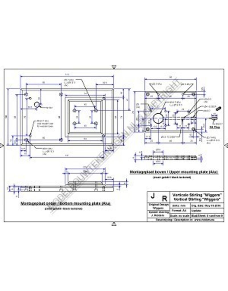 MBT Vertikale Stirlingmotor "Wiggers" - Bouwtekening Schaal 1 : XX (60.12.025)