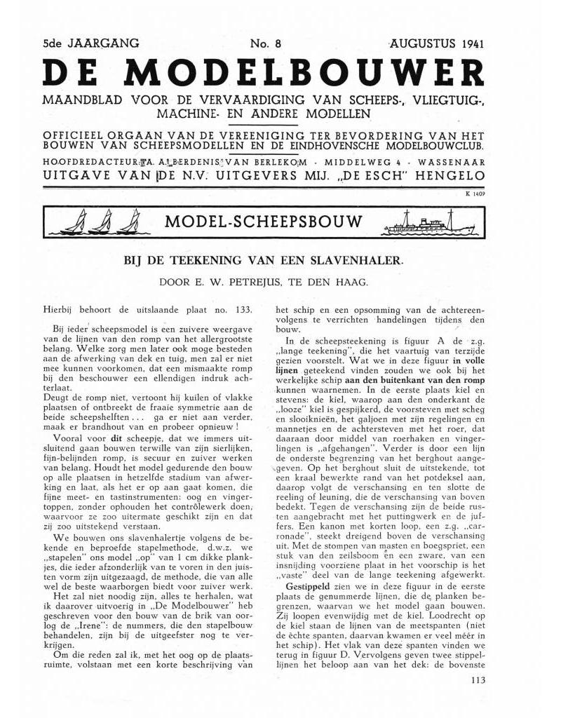 NVM 95.41.008 Jaargang "De Modelbouwer" Editie : 41.008 (PDF)