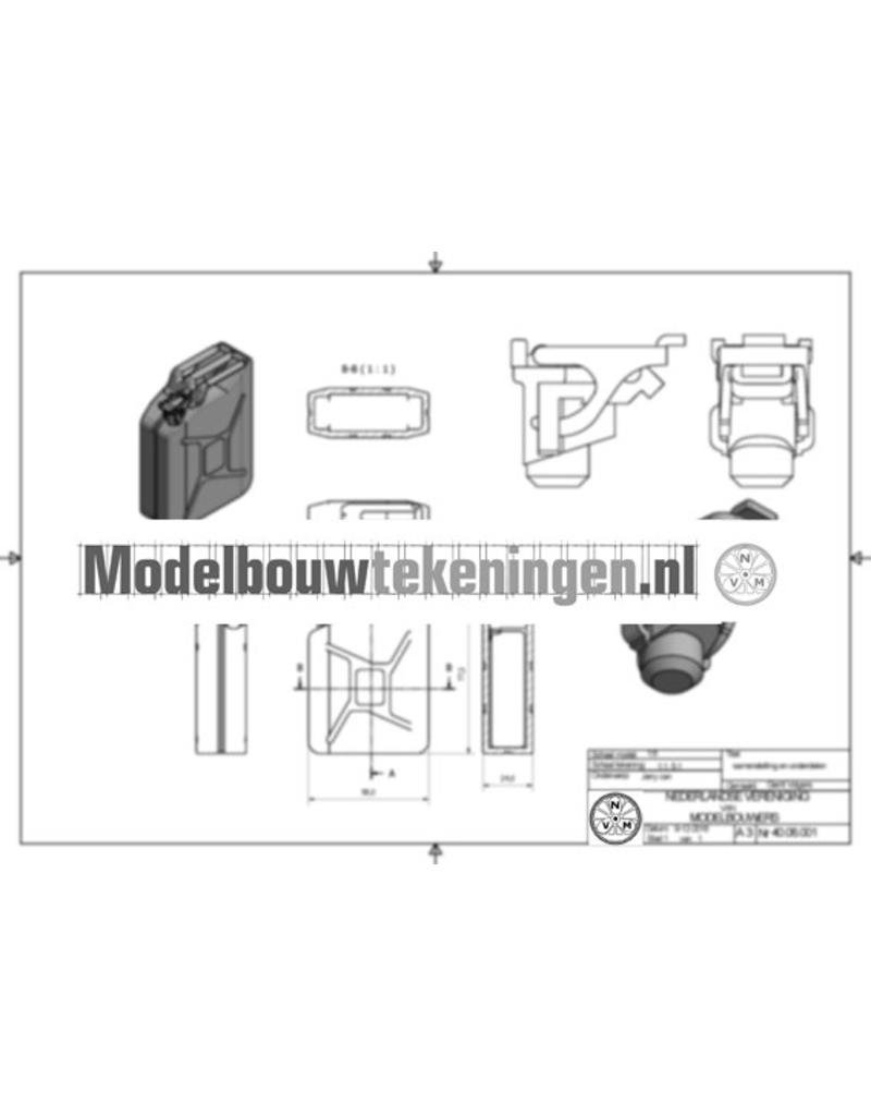 MBT Jerrycan - Bouwtekening Schaal 1 : XX (40.06.001)