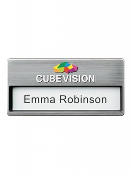 Namebadge Classic  zilver vanaf
