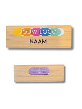 Bamboe Naambadge 76 x 26 mm