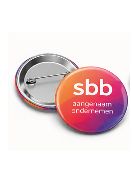 100mm Button met speld vanaf