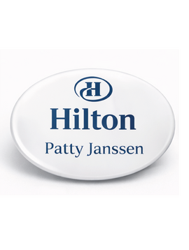 Ovale Button met Speld vanaf