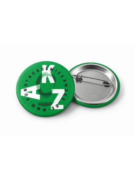 37mm Button met speld en MAT oppervlak vanaf
