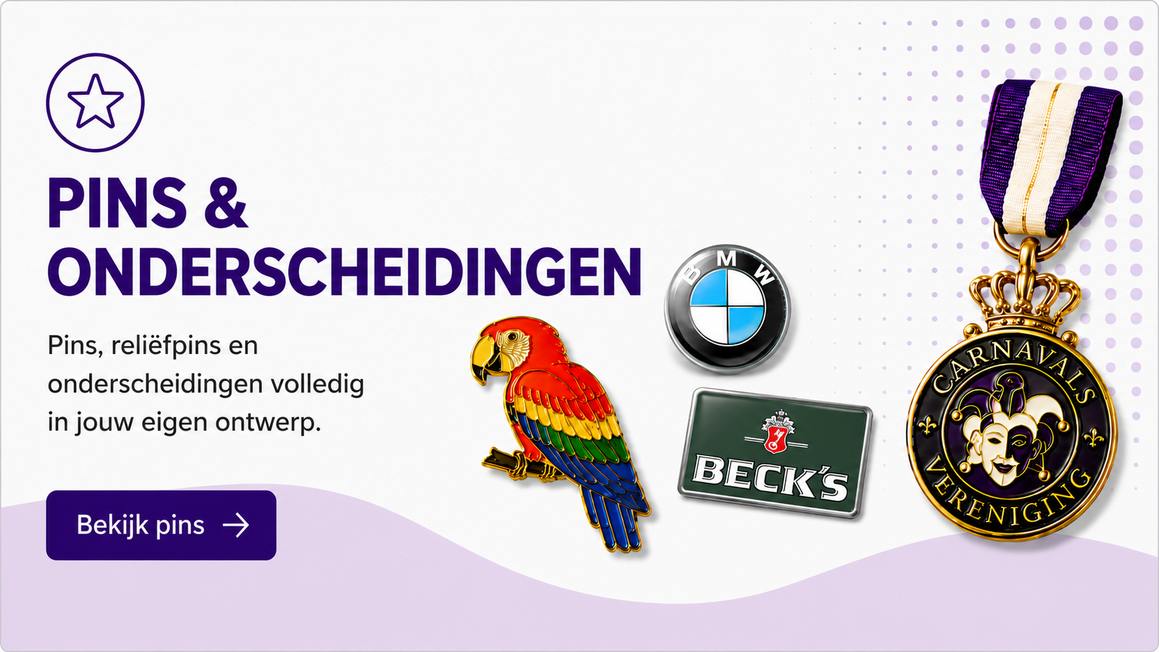 Pins en onderscheidingen op maat laten maken