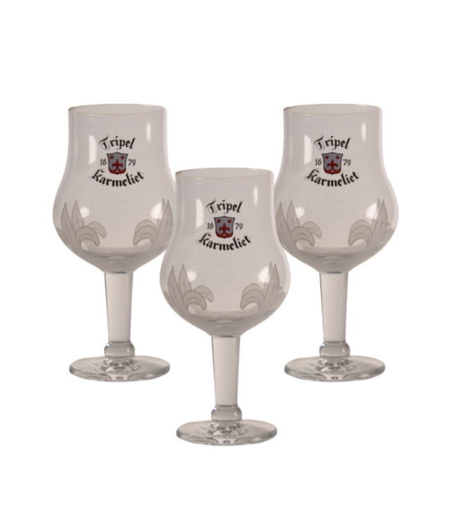 SET VAN 3   l-------l Tripel Karmeliet Beer glass - 33cl (Set of 3)