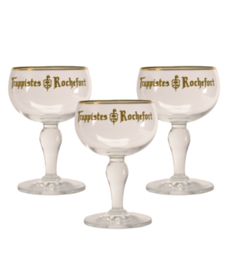 SET VAN 3   l-------l Trappistes Rochefort Beer glass - 33cl (Set of 3)