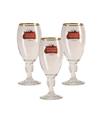 SET VAN 3   l-------l Stella Artois on Foot Beer glass - 25cl (Set of 3)