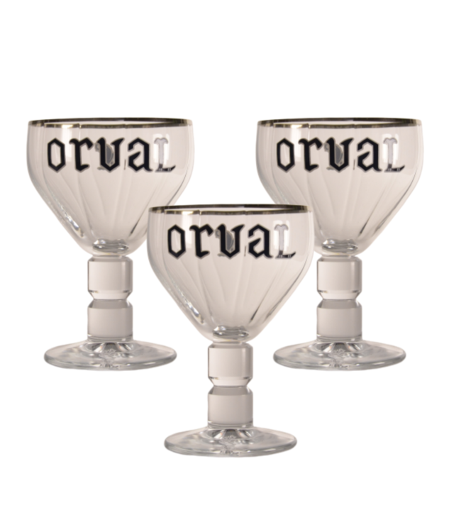 SET VAN 3   l-------l Orval Beer glass - 33cl (Set of 3)