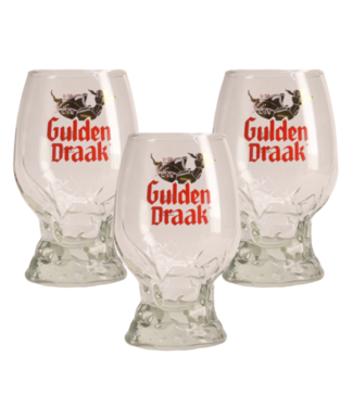 SET VAN 3   l-------l Verre a Biere Gulden Draak Dragon Egg - 33cl  (Lot de 3)