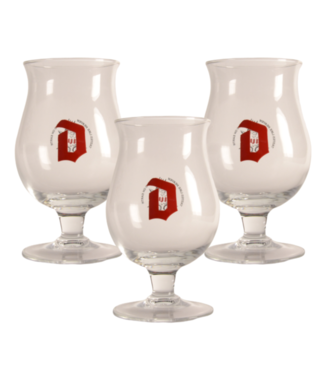 SET VAN 3   l-------l Duvel Bierglas - 33cl (3 Stück)