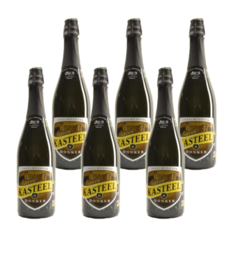 SET VAN 6    l-------l Kasteelbier Donker - 75cl - Set of 6 bottles