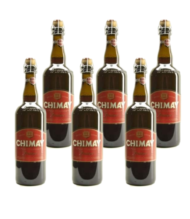 SET VAN 6    l-------l Chimay Rood Premiere - 75cl - Set of 6 bottles