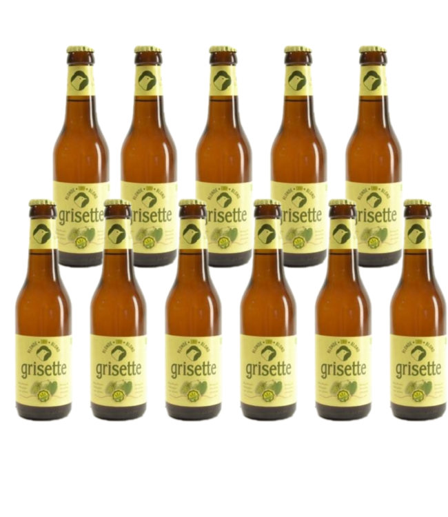 SET VAN 12    l-------l Grisette Blond Glutenvrij - 25cl - Set of 12 bottles