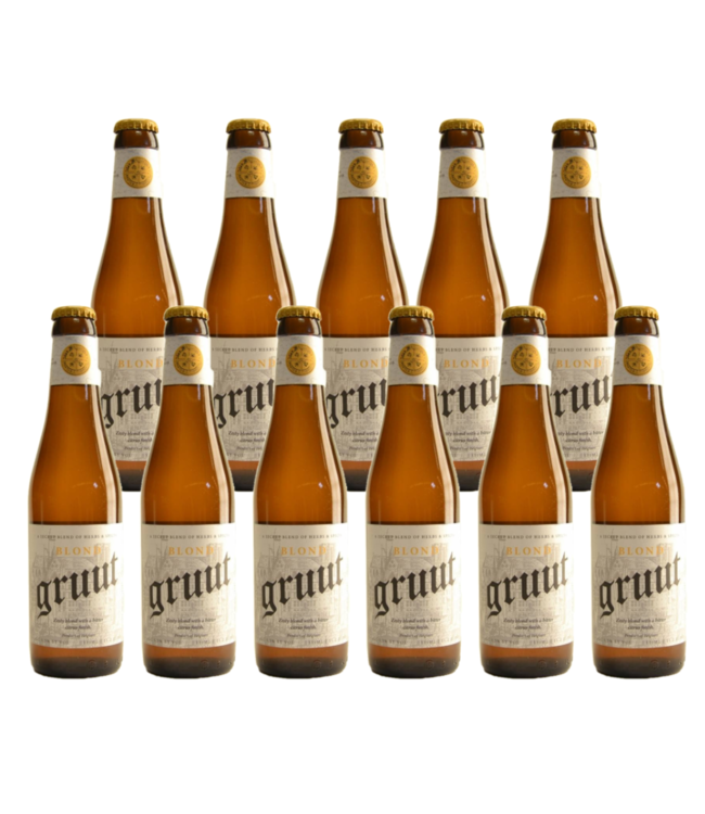 SET VAN 11   l-------l Gruut Belgian Blond - 33cl - Lot de 11