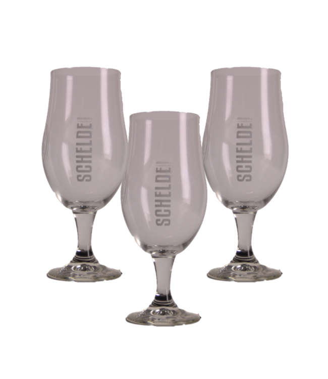 SET VAN 3   l-------l Scheldebrouwerij Bierglas - 3 Stuks