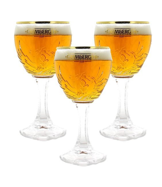 SET VAN 3   l-------l Grimbergen Bierglazen - 33cl - Set van 3 stuks