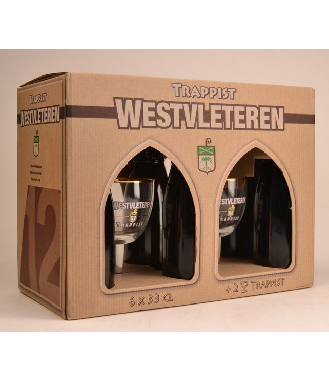 6 FLESSEN + 2 GLAZEN    l-------l Westvleteren Bier Geschenk (6x33cl + 2xgl)