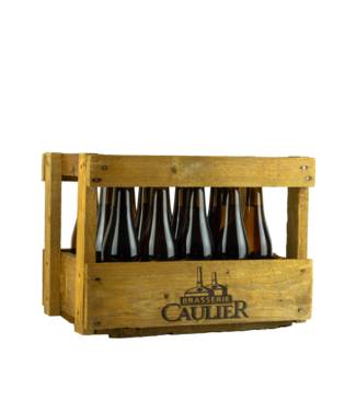 HOUTEN KIST + 16 FLESSEN l-------l Wooden Beer Gift  Leffe