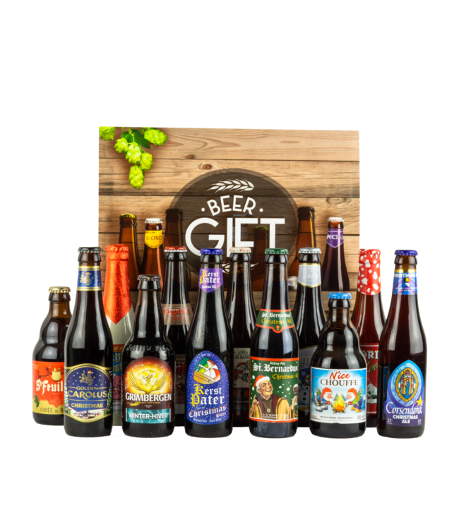 Coffret 1 bière de Noël et 2 verres - Brasserie La Lie